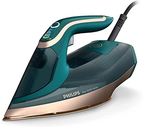 Philips Azur 8000 Serie Dampfbügeleisen   85 g/min Dauerdampf, 260 g Turbo Dampfstoß, 3000 W, OptimalTEMP Technologie, SteamGlide Elite Bügelsohle, Dunkelblau (DST8050/20)