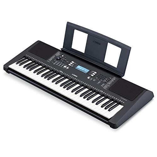 Yamaha PSR E373 Keyboard, schwarz – Tragbares Digital Keyboard für Anfänger – 61 Tasten &amp; verschiedene Musikstile – Mit Voucher für 2 persönliche Online Lessons an der Yamaha Music School : Baumarkt