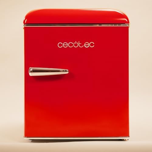 Cecotec Kleiner Kühlschrank   Retro Tischkühlschrank 45L Bolero CoolMarket TT Origin 45 Beige E. 55cm hoch und 44,7cm breit, Energieeffizienzklasse E, Icebox und verchromter Griff, Beige : Elektro Großgeräte