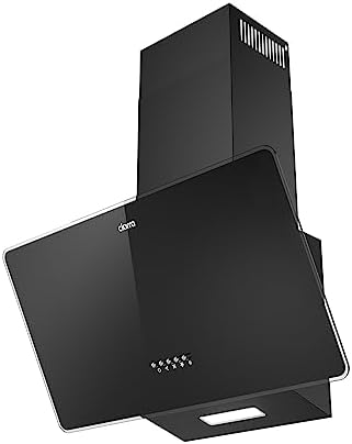 CIARRA CBCB6750 Dunstabzugshaube 60cm Umluft Kopffreie Schräghaube 350m³/h Abluft 3 Stufen Wandmontage Abzugshaube Schwarz : Elektro Großgeräte