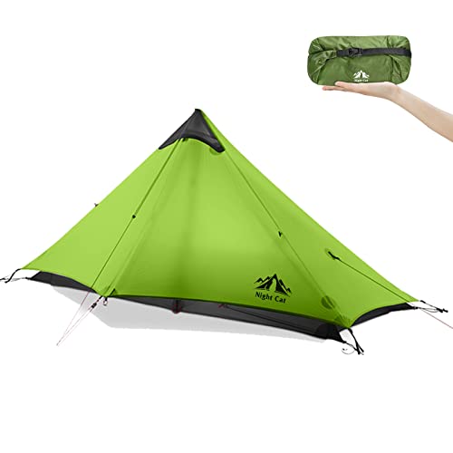 Night Cat Rucksack Zelt Ultraleichtes wasserdichtes professionelles Wanderzelt für 1 2 Person Mann Camping Doppelschicht : Sport &amp; Freizeit