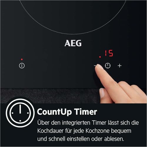 AEG Glaskeramikkochfeld autark 60cm / 4 Zonen mit Bräter  und Dreikreiskochzone für mehr Flexibilität / 14 Stufen / Facettenrahmen / Timer / DirectSlider Bedienung / Kindersicherung / HRB64470FB : Elektro Großgeräte