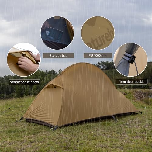 Naturehike Ultraleichtes Zelt Trekkingzelt für 1 Personen Zelt 3 4 Saison für Camping Wandern : Sport &amp; Freizeit