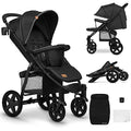 LIONELO Annet Plus Buggy bis 22 kg mit Liegefunktion, Kinderwagen klein zusammenklappbar mit Zubehör, Eva Schaum Räder, Moskitonetz, Fußdecke Getränkehalter, Korb : Baby