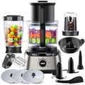 YASHE 11 in 1 Küchenmaschine, 1300W Multifunktionale Food Processor   2,5 L Rührschüssel &amp; 1,5 L Mixgefäß, Upgrade Schneidescheibe, Zitruspresse, Knetmaschine, Mahlwerk, Schneebesen, Zerkleinerer