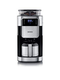 SEVERIN Filterkaffeemaschine mit Edelstahl Mahlwerk und Thermokanne, feinste Mahlung und individuell auswählbarer Mahlgrad, 1000 W, für bis zu 8 Tassen / ca. 1 Liter, Schwarz, KA 4814