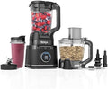 Ninja 3 in 1 Detect Power Blender Processor Pro, kraftvolle 1200W Küchenmaschine, Single Serve &amp; Knethaken, 1x Single Serve Tasse, Krug, Teig, mischen &amp; hacken, Schwarz, TB401EU