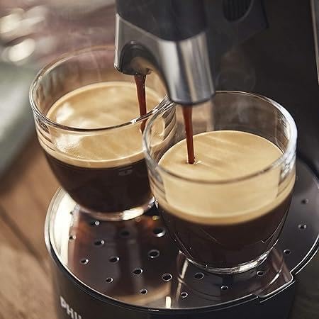 Philips Senseo Select ECO Kaffeepadmaschine, schwarz/gefleckt   Wahl der Kaffeestärke plus Memo Funktion, aus recyceltem Kunststoff (CSA240/20)