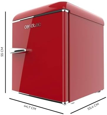 Cecotec Kleiner Kühlschrank   Retro Tischkühlschrank 45L Bolero CoolMarket TT Origin 45 Beige E. 55cm hoch und 44,7cm breit, Energieeffizienzklasse E, Icebox und verchromter Griff, Beige : Elektro Großgeräte