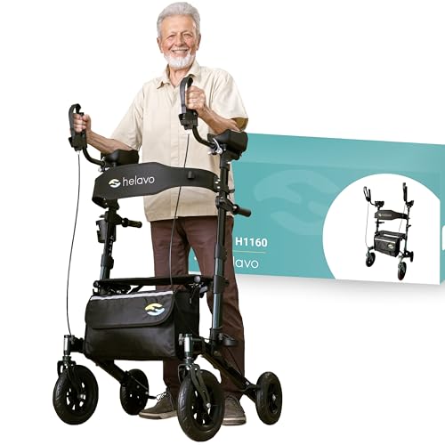Helavo Outdoor Arthritis Rollator mit gepolsterten Unterarmstützen   Stand Up Walker mit pannensicheren Vollgummireifen für den Außenbereich   Maximale Mobilität &amp; Komfort im Freien : Drogerie &amp; Körperpflege