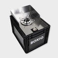 BOXIO   COOK: Edelstahl All in One Campingkocher mit Stauraum &amp; Windschutz, Gaskartuschen Campingkocher für Camping, Outdoor, Vanlife &amp; als Kartuschenkocher im mobilen Verkaufsstand auf dem Markt : Sport &amp; Freizeit