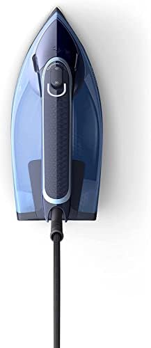 Philips Azur 8000 Serie Dampfbügeleisen   85 g/min Dauerdampf, 260 g Turbo Dampfstoß, 3000 W, OptimalTEMP Technologie, SteamGlide Elite Bügelsohle, Dunkelblau (DST8050/20)