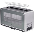 WMF Lono Toaster Glas mit Brötchenaufsatz, 2 Scheiben, XXL, motorisierte Toastaufnahme, Aufwärm Funktion, 7 Bräunungsstufen, Toaster edelstahl matt : Küche, Haushalt &amp; Wohnen