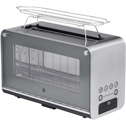 WMF Lono Toaster Glas mit Brötchenaufsatz, 2 Scheiben, XXL, motorisierte Toastaufnahme, Aufwärm Funktion, 7 Bräunungsstufen, Toaster edelstahl matt : Küche, Haushalt &amp; Wohnen