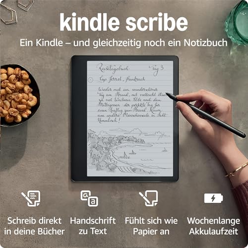 Kindle Scribe (2022)   16 GB – der erste Kindle, der auch ein digitales Notizbuch ist – mit Paperwhite Bildschirm (10,2 Zoll, 300 ppi) und Standard Eingabestift : Amazon.de