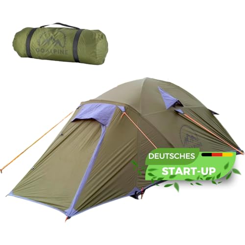 GOALPINE® ESKAPADE II Zelt für 2 große Personen | wasserdicht 4000mm | kleines Packmaß | zum Wandern, Bergtouren &amp; Bikepacking | Ultraleicht | 4 Jahreszeiten | schneller aufbau : Sport &amp; Freizeit