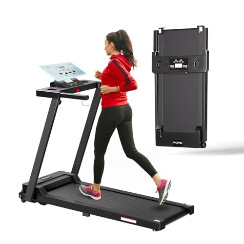 FitinOne Laufband für Zuhause, Laufband klappbar bis 6 km/h, mit LED Anzeige, max. 136kg, 3HP kompakte Walking Pad für Zuhause und Büro, Keine Installation : Sport &amp; Freizeit