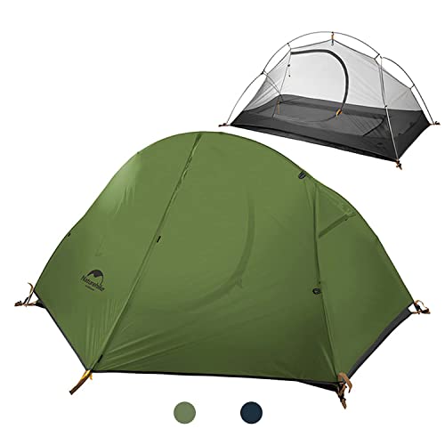 Naturehike Ultraleichtes Kuppelzelt für 1–2 Personen, Wasserdicht, 3-Jahreszeiten-Zelt für Trekking und Rucksackreisen