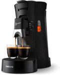 Philips Senseo Select ECO Kaffeepadmaschine, schwarz/gefleckt   Wahl der Kaffeestärke plus Memo Funktion, aus recyceltem Kunststoff (CSA240/20)