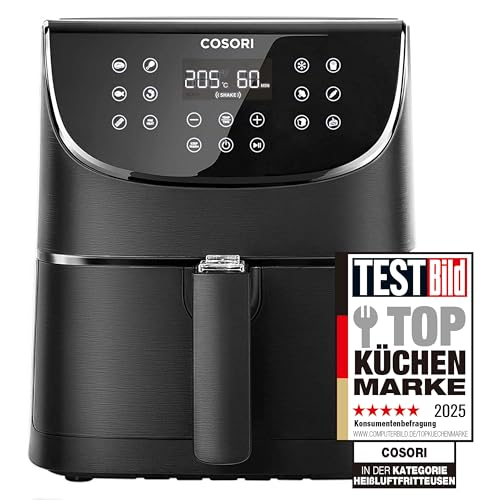 COSORI Heißluftfritteuse Airfryer, Testsieger 2024, 11 in 1 Air Fryer XXL 5,5L, Friteuse Heissluftfritteuse mit Shake Reminder, 100 Rezepte, 55 Prozent energiesparend, spülmaschinenfest, CP158 AF : Küche, Haushalt &amp; Wohnen