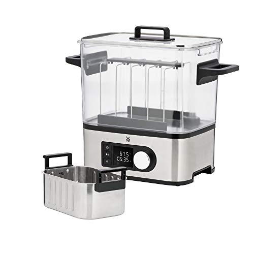 WMF Lono 2in1 Sous Vide Garer Pro mit Slow Cook Einsatz, Vakuum garen, Schongaren, Wasserbhälter 6,0l, Timer Funktion bis 72 Stunden, 1500W