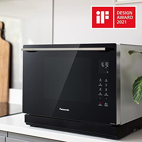 Panasonic NN CS89LB 4in1 Kombi Dampfbackofen mit Mikrowelle (1000 Watt, Dampfgarer, Grill, Inverter Mikrowelle, Heißluft, 31 Liter), Schwarz Edelstahl : Elektro Großgeräte
