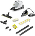 Kärcher Dampfreiniger SC 4 EasyFix Iron, Dampfdruck: 3,5 bar, Aufheizzeit: 4 min., Leistung: 2.000 W, Flächenleistung: 100 m², 2 Tank System: 0,5 l   0,8 l, Bodendüse EasyFix, Dampfdruck Bügeleisen