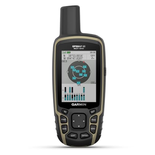 Garmin GPSMAP 65 – robustes GPS Outdoor Navi mit vorinstallierter TopoActive Europakarte und 2,6“ Farbdisplay. Beste Navigation dank 5 Satellitensystemen &amp; Multi Frequenz Technologie, wasserdicht. : Sport &amp; Freizeit