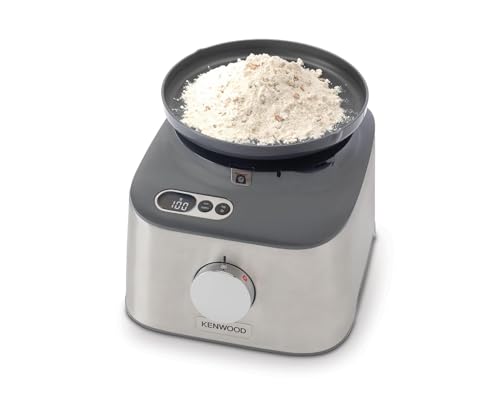 Kenwood Multipro Compact  FDM313SS Kompakt Küchenmaschine, 2,1 Liter, Integrierte Waage, Edelstahl Messer, 3 Arbeitsscheiben und 6 weitere Zubehör Teile, Metallgehäuse, 800 Watt, silber