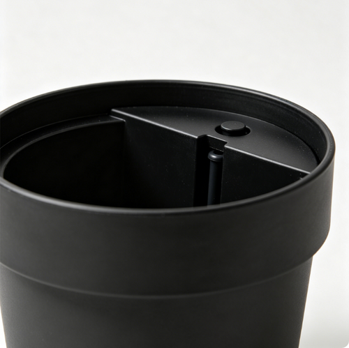 Nhgftdhsjtef-5 Packs Blumentopf mit Bewässerungssystem, 20.3cm Pflanzentopf mit Bewässerungssystem, Übertopf mit Untersetzer, Blumentöpfe Set Ideal für Innen und Balkongärten, Schwarz