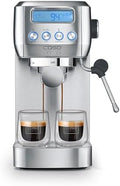 Caso EspressoGourmet Crema   Siebträgermaschine, Espressomaschine, mit Milchaufschäumer, Espresso, Cappuccino, Siebträger aus Edelstahl, 20 bar ULKA Pumpe, Kaffeemaschine Kaffeepulver, ESE Pads