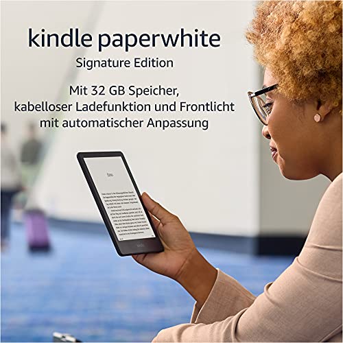 Kindle Paperwhite Signature Edition (32 GB), Zertifiziert und generalüberholt – mit Werbung   Schwarz : Elektronik &amp; Foto